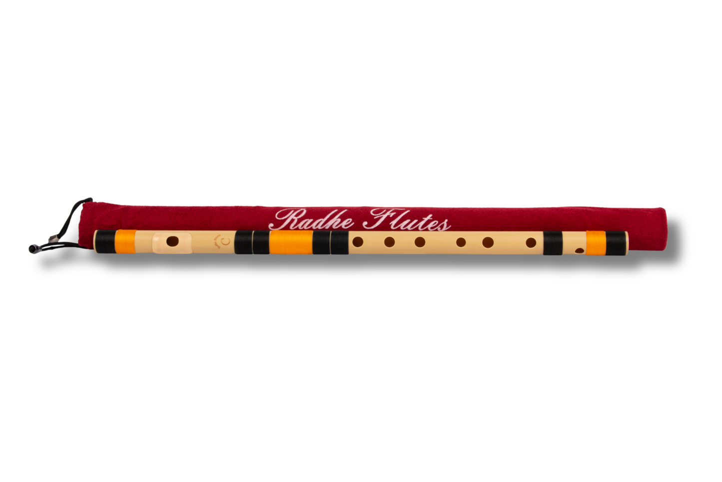 Radhe Flutes | COMBO PACK | PVC Fiber Bansuri | C Natural & G Natural | Right Handed | Beige Flute With Black & Orange Threads | Hand Crafted by Tej Sharma
