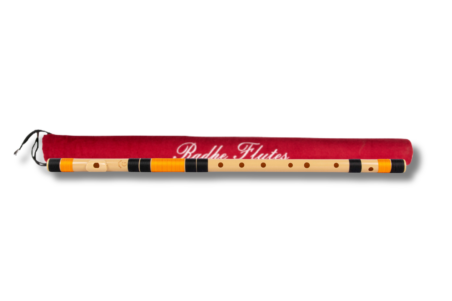 Radhe Flutes | COMBO PACK | PVC Fiber Bansuri | G Natural, C Natural & C Sharp | Right Handed | Beige Flute With Black & Orange Threads | Hand Crafted by Tej Sharma