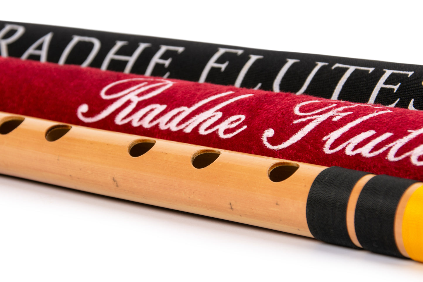 Top view of RF Bamboo B Natural Base Octave Flute 21 in