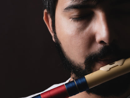 राधे बांसुरी पीवीसी फाइबर सी प्राकृतिक बांसुरी मध्य सप्तक 20.5"इंच | रंग