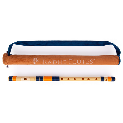 राधे बांसुरी पीवीसी फाइबर सी प्राकृतिक बांसुरी मध्य सप्तक 20.5"इंच | रंग
