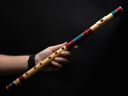 राधे बांसुरी पीवीसी फाइबर सी प्राकृतिक बांसुरी मध्य सप्तक 20.5"इंच | रंग