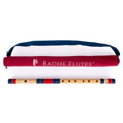 राधे बांसुरी पीवीसी फाइबर सी प्राकृतिक बांसुरी मध्य सप्तक 20.5"इंच | रंग