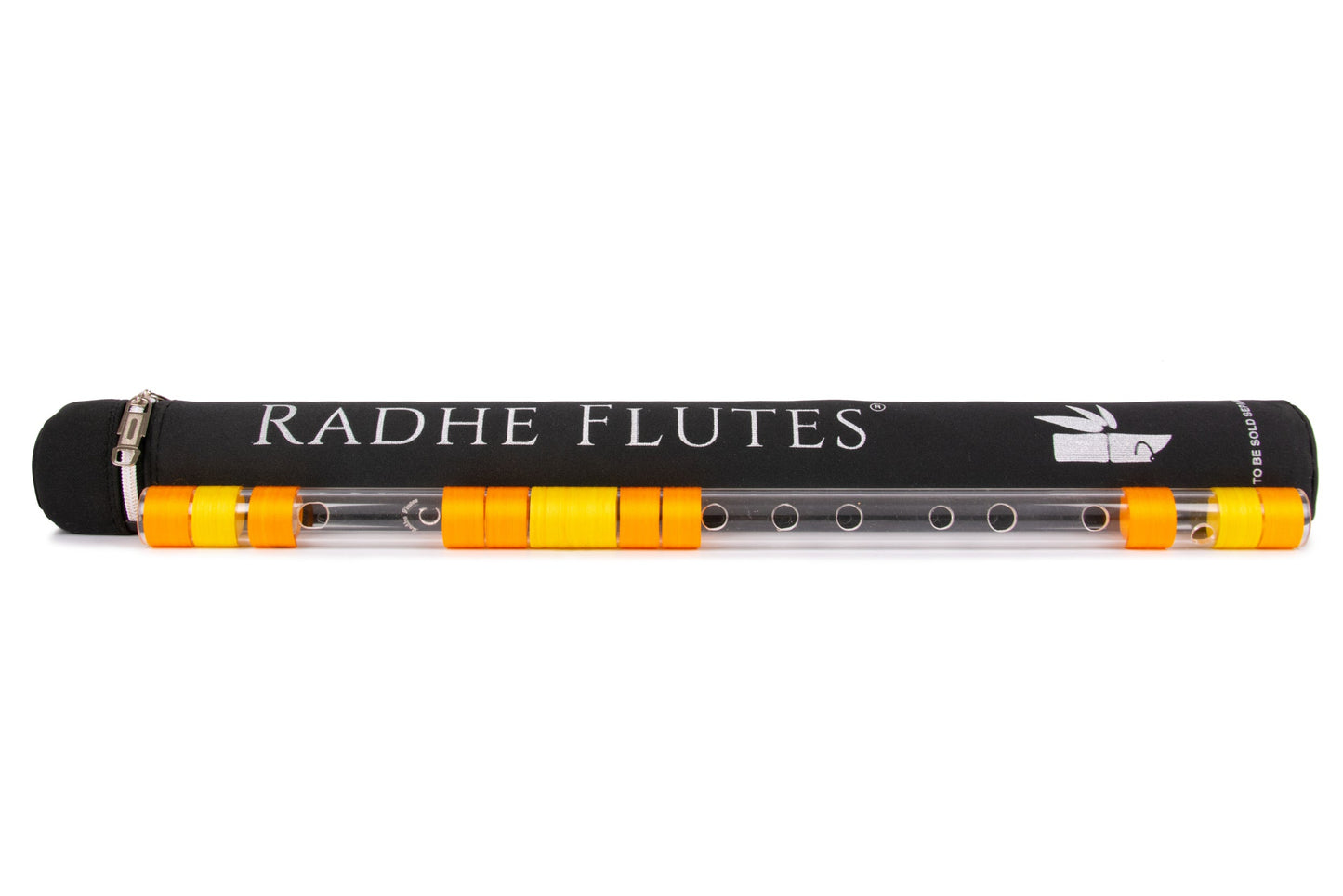 RF Acrylic Fiber C Natural Bansuri Middle Octave with Hard Cover 20"inches