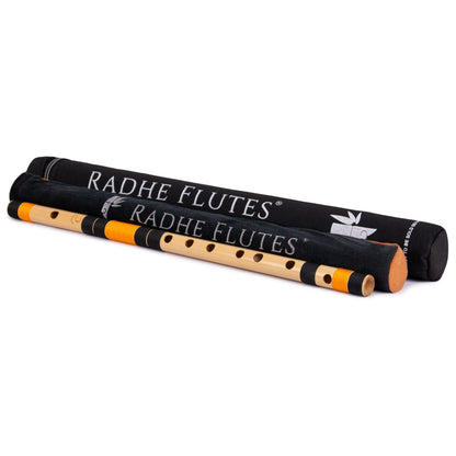 RF Bamboo C Natural Middle Bansuri 19" with Cover