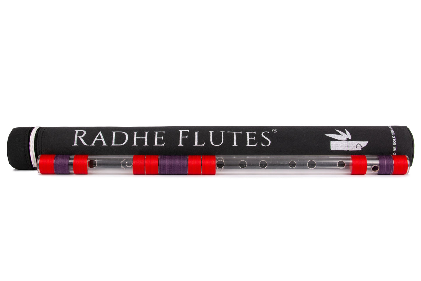 RF Acrylic Fiber C Natural Bansuri Middle Octave with Hard Cover 20"inches