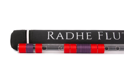 RF Acrylic Fiber C Natural Bansuri Middle Octave with Hard Cover 20"inches