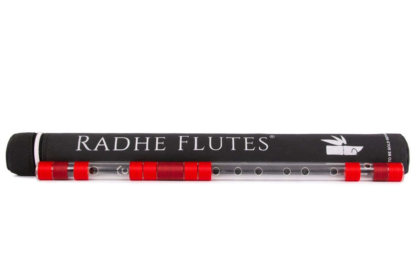 RF Acrylic Fiber C Natural Bansuri Middle Octave with Hard Cover 20"inches