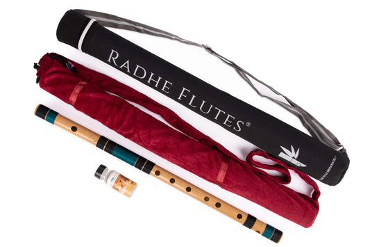 RF Bamboo C Natural Middle Bansuri 19" with Cover