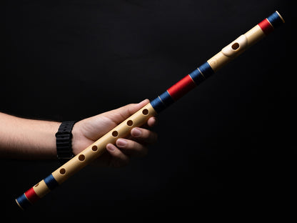 राधे बांसुरी पीवीसी फाइबर सी प्राकृतिक बांसुरी मध्य सप्तक 20.5"इंच | रंग