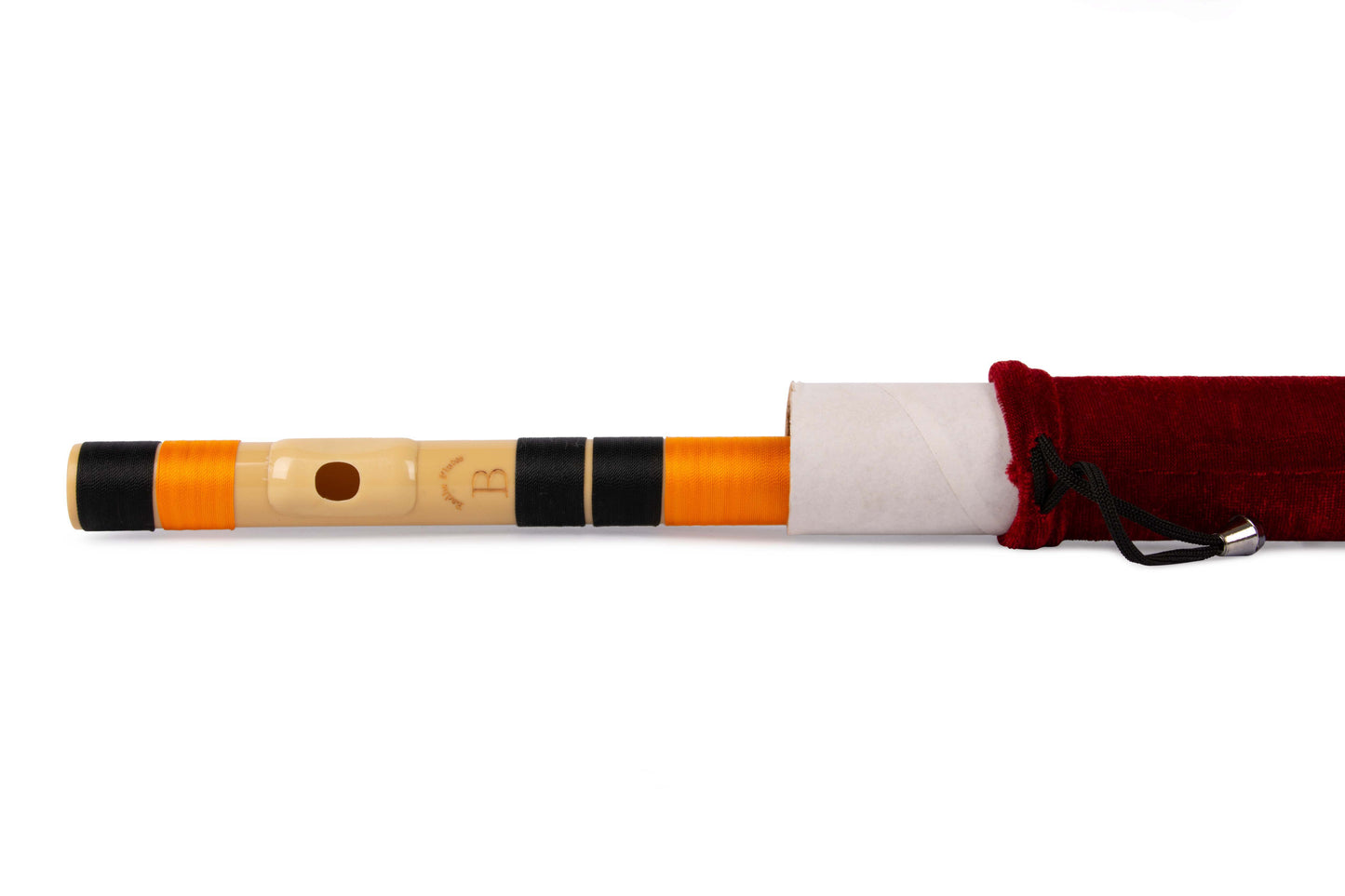 Musician playing B Natural Scale Bansuri on stage
