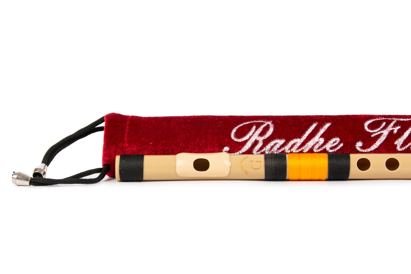 Traditional X nylon threading on RF PVC Fiber G Natural Bansuri