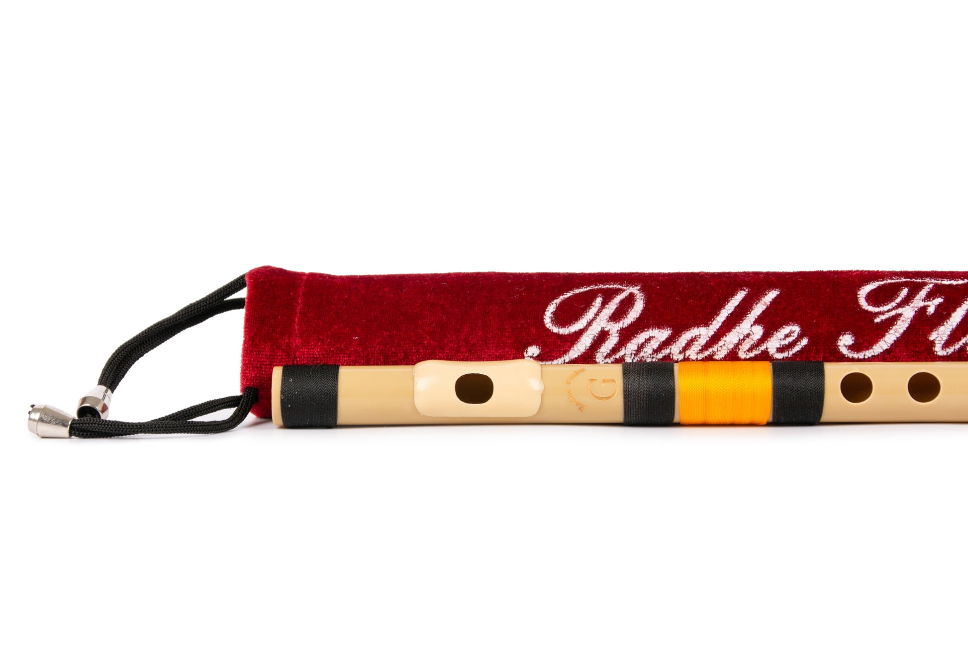 Traditional X nylon threading on RF PVC Fiber G Natural Bansuri