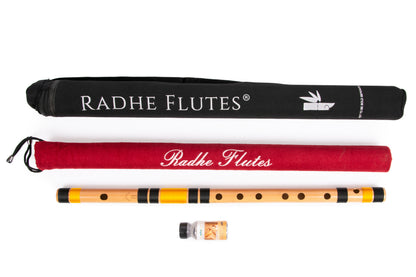 Traditional look of RF Bamboo B Natural Base Octave Flute