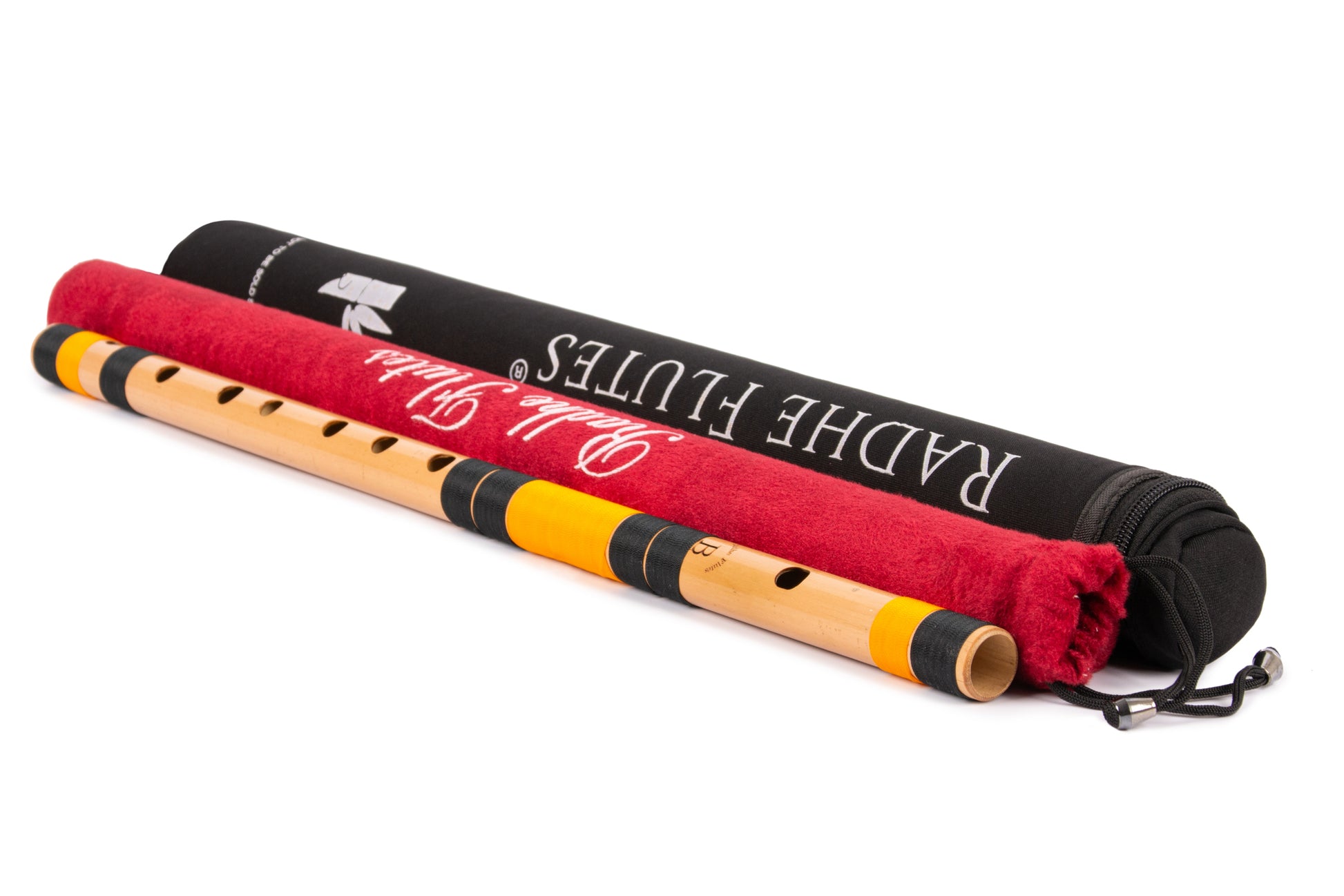 B Natural Base Octave Bamboo Bansuri with protective hard cover