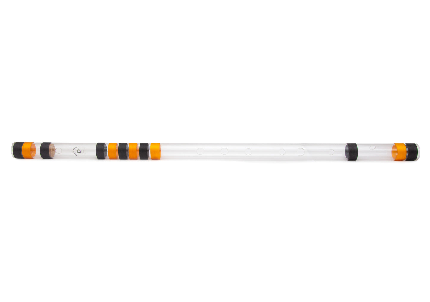 Radhe Flutes Acrylic Fiber D Natural Bansuri Base Octave with Hard Cover 32.5"inches