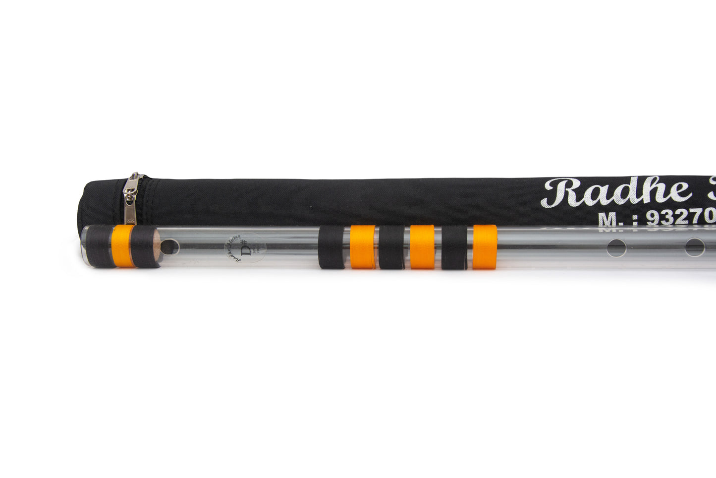 Radhe Flutes Acrylic Fiber D Sharp Bansuri Base Octave with Hard Cover 31"inches
