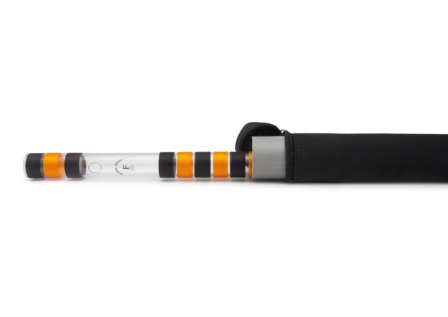 Radhe Flutes Acrylic Fiber F Natural Bansuri Base Octave with Hard Cover 28"inches