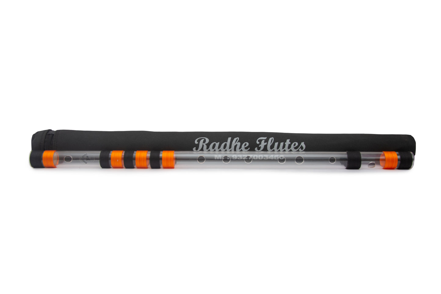Radhe Flutes Acrylic Fiber F Sharp Bansuri Base Octave with Hard Cover 27"inches