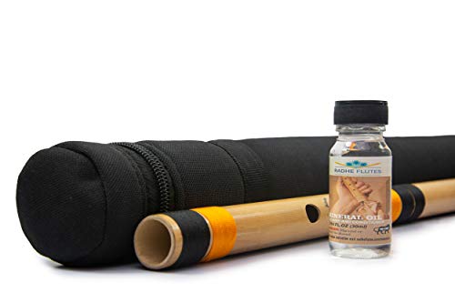 RF Bamboo G Sharp Bansuri Base Octave with Hard Cover 24"inches