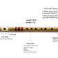 Radhe Flutes PVC Fiber F Natural Bansuri Middle Octave 15"inches
