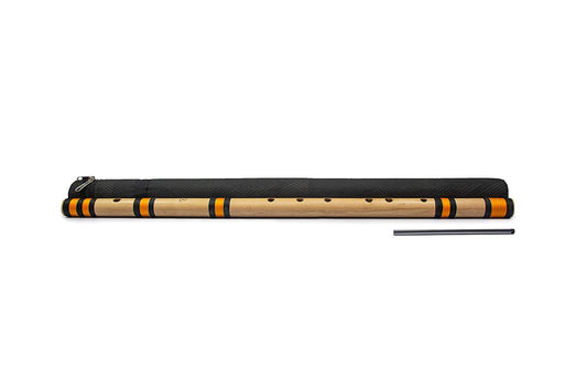 RF Bamboo E Natural Bansuri Base Octave with Hard Cover 30"inches