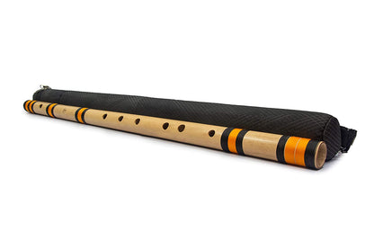 RF Bamboo E Natural Bansuri Base Octave with Hard Cover 30"inches