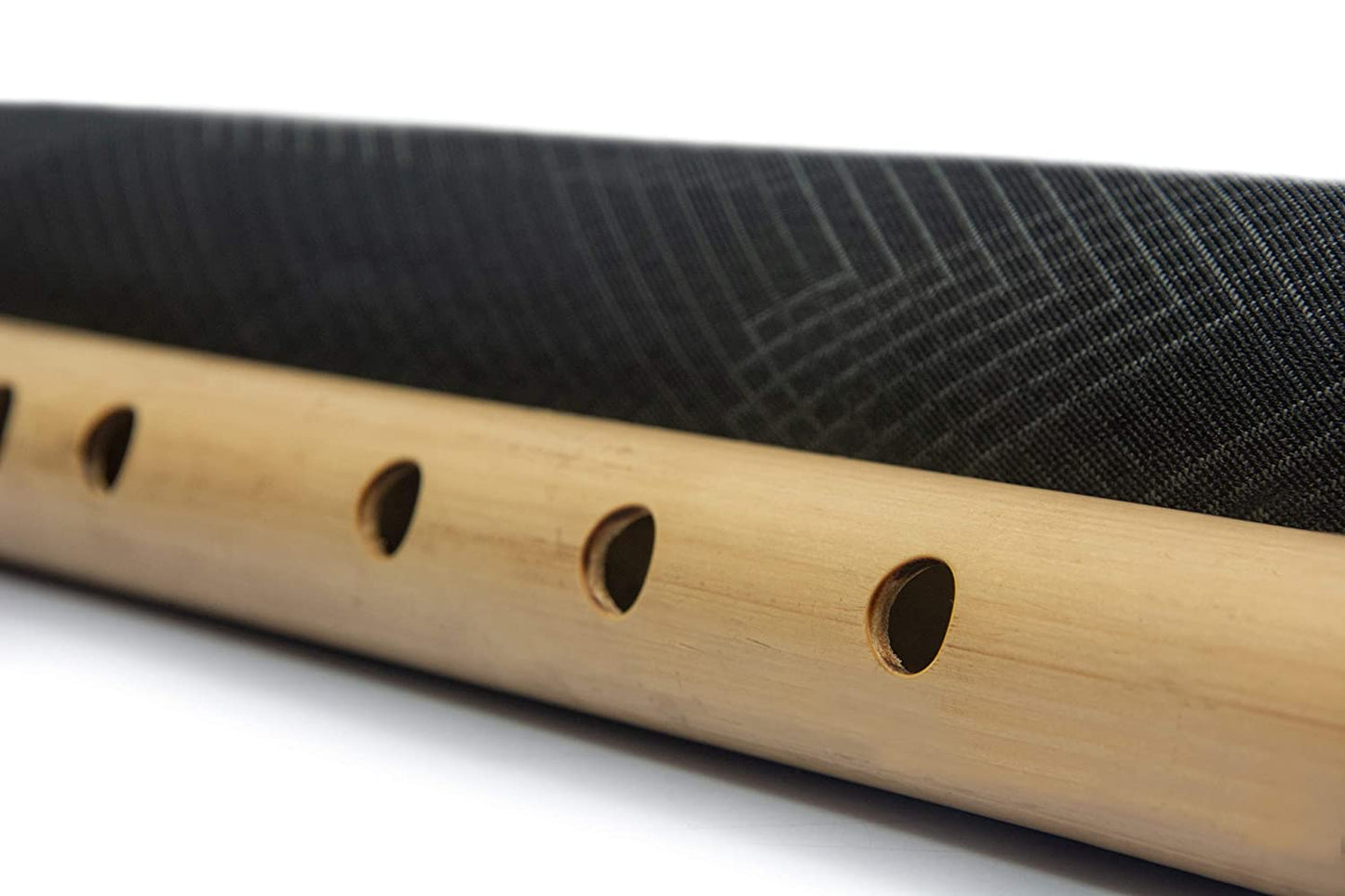 Radhe Flutes Bamboo E Natural Bansuri Base Octave with Hard Cover 30"inches