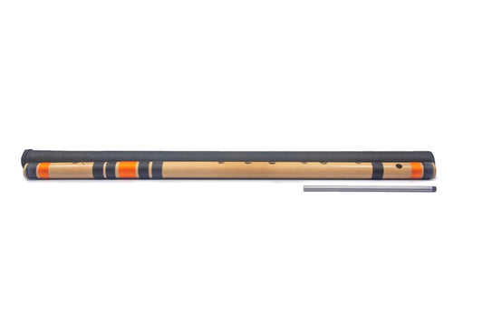 RF Bamboo G Natural Bansuri Base Octave with Hard Cover 25"inches