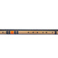 Radhe Flutes Bamboo G Natural Bansuri Base Octave with Hard Cover 25"inches