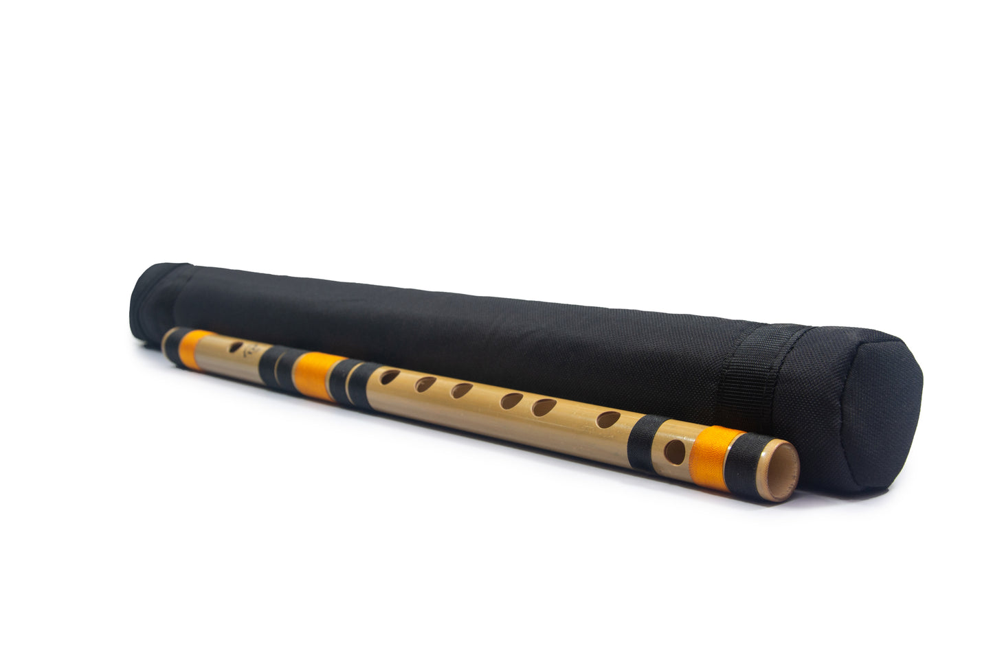 Radhe Flutes Bamboo D Sharp Bansuri Middle Octave with Hard Cover 17"inches