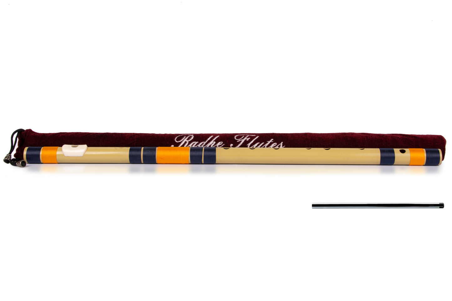 Radhe Flutes PVC Fiber G Natural Bansuri Base Octave 25"inches  | Colors