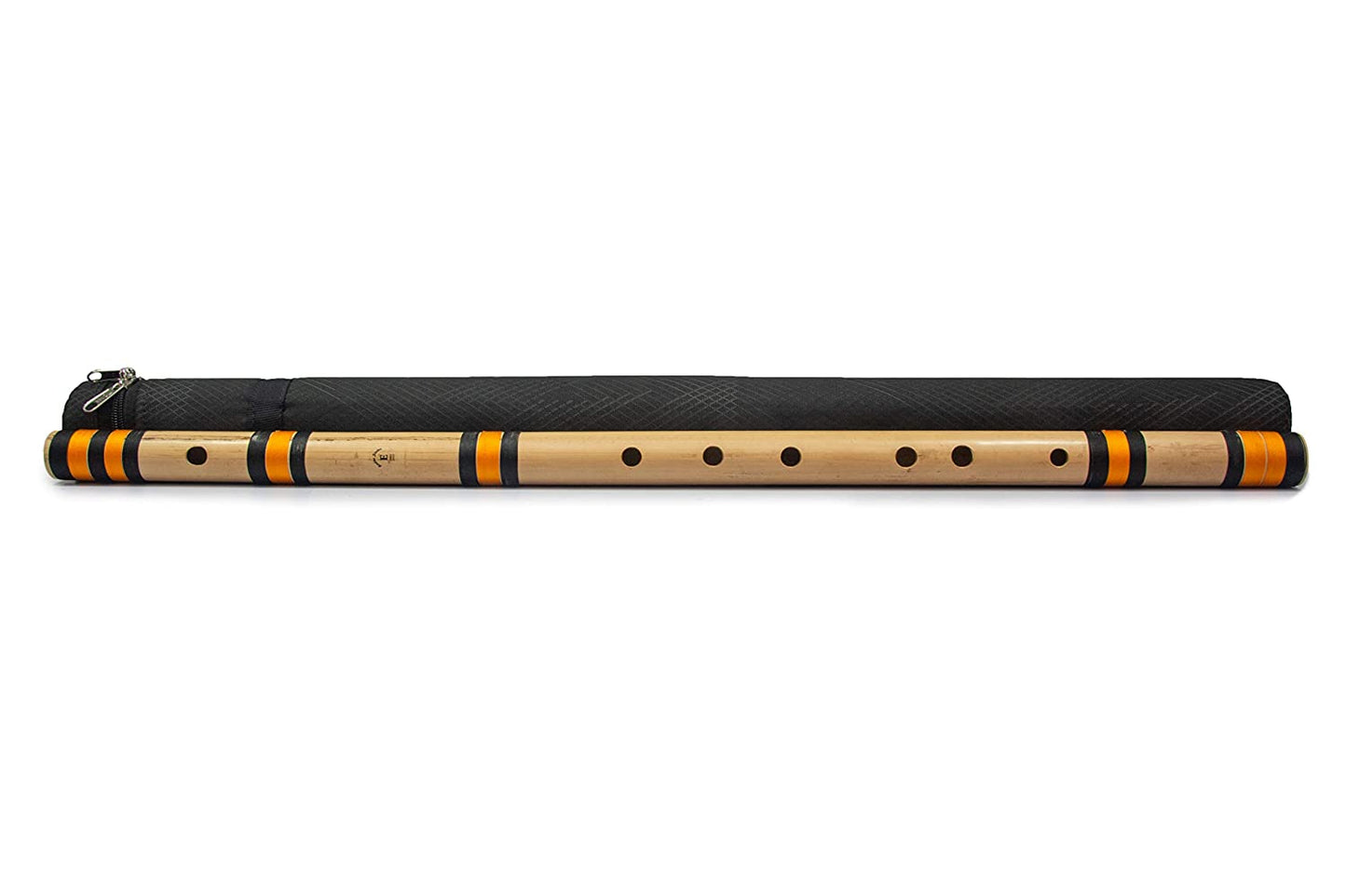Finger hole detail of bamboo E Natural base bansuri flute