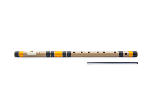 Radhe Flutes PVC Fiber B Natural Bansuri Base Octave 21"inches