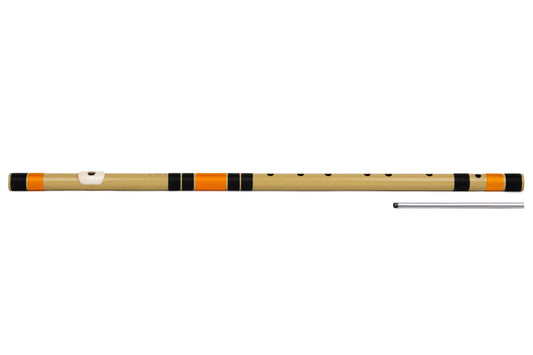 Radhe Flutes PVC Fiber F Natural Bansuri Base Octave 28"inches